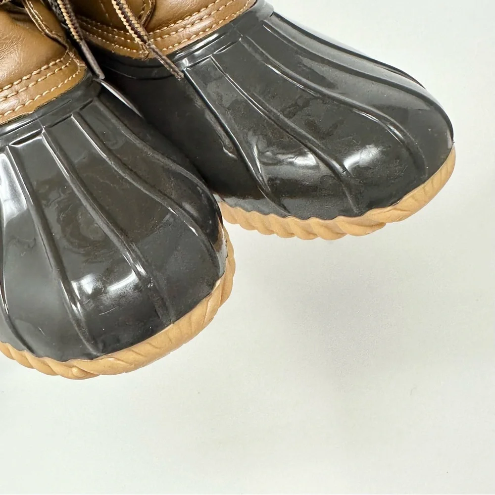Sporto Duck Boot Womens Ariel  Mid-Calf Lace Up Rain Boots Rainboots Size 6